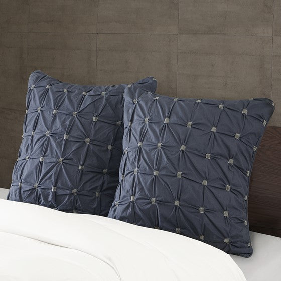 Jane Embroidered Euro Sham Throw Pillow By INK+IVY
