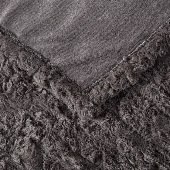 Zuri Oversized Faux Fur Heated Throw By Beautyrest