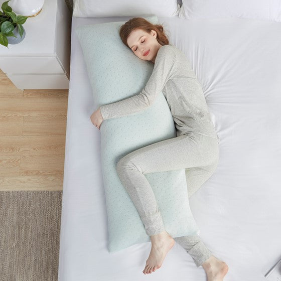 Rayon from Bamboo Shredded Memory Foam Body Pillow By Sleep Philosophy