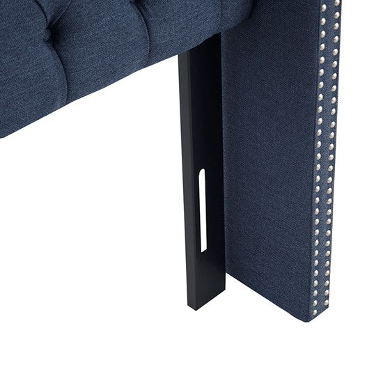 Navy Amelia Upholstery Headboard By Madison Park