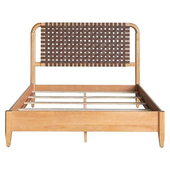 Jameson Woven Faux Leather Bed Queen By INK+IVY