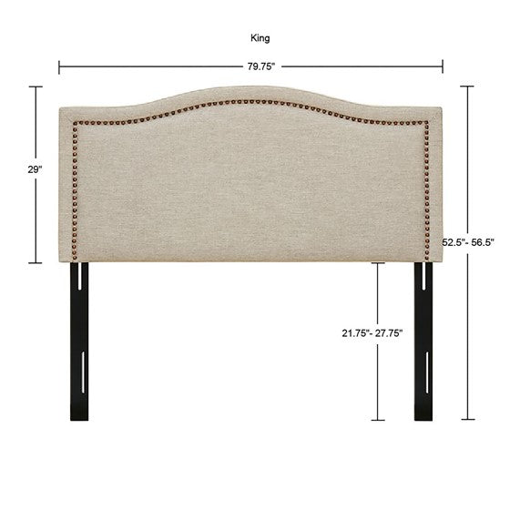 Creme Nadine Upholstery Headboard By Madison Park