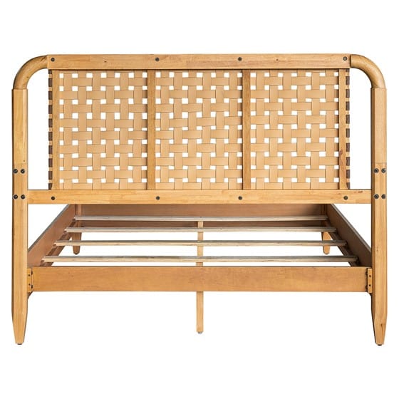 Jameson Woven Faux Leather Bed Queen By INK+IVY
