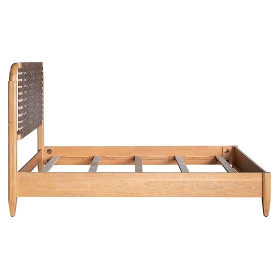 Jameson Woven Faux Leather Bed Queen By INK+IVY