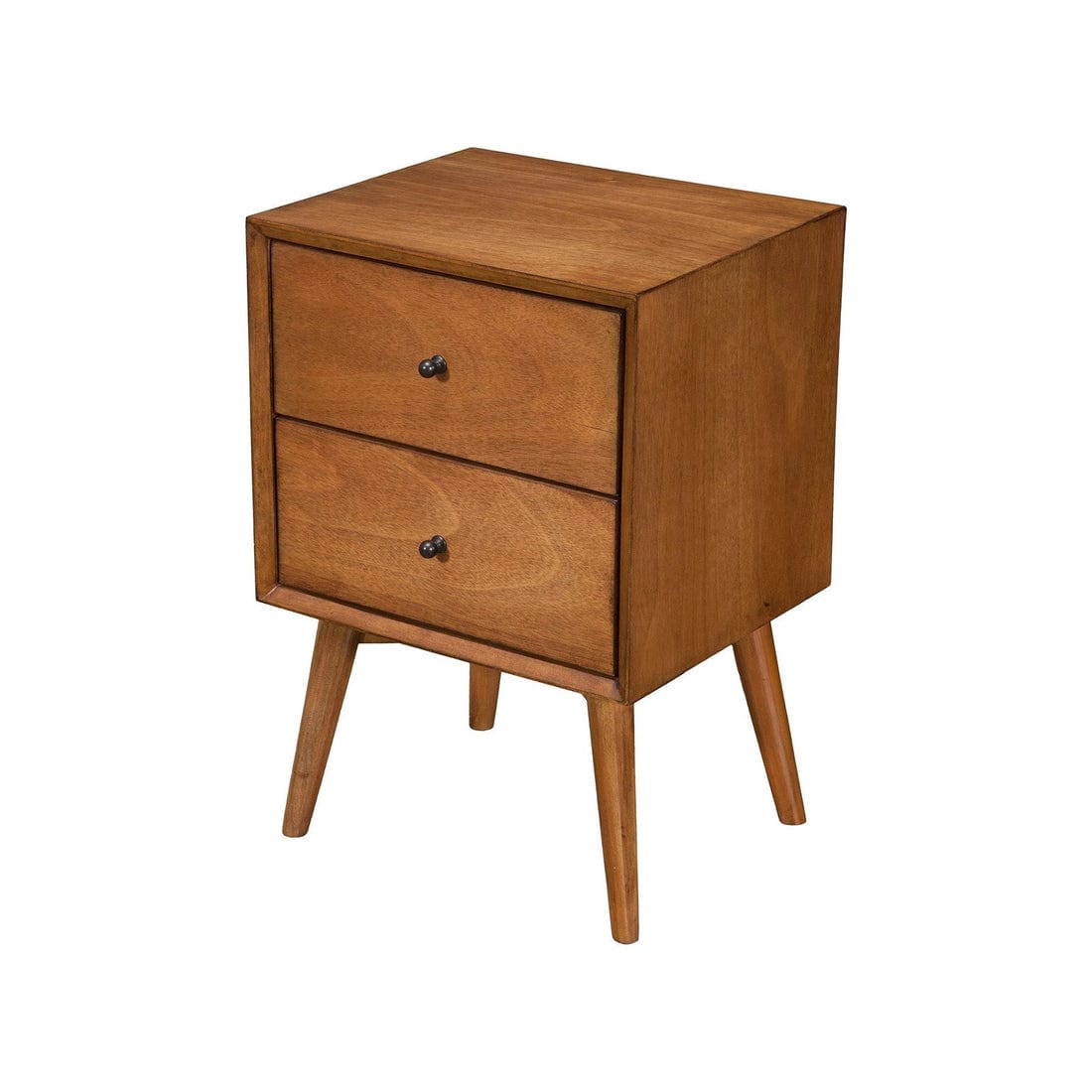 Flynn Mid Century modern Nightstand, Acorn