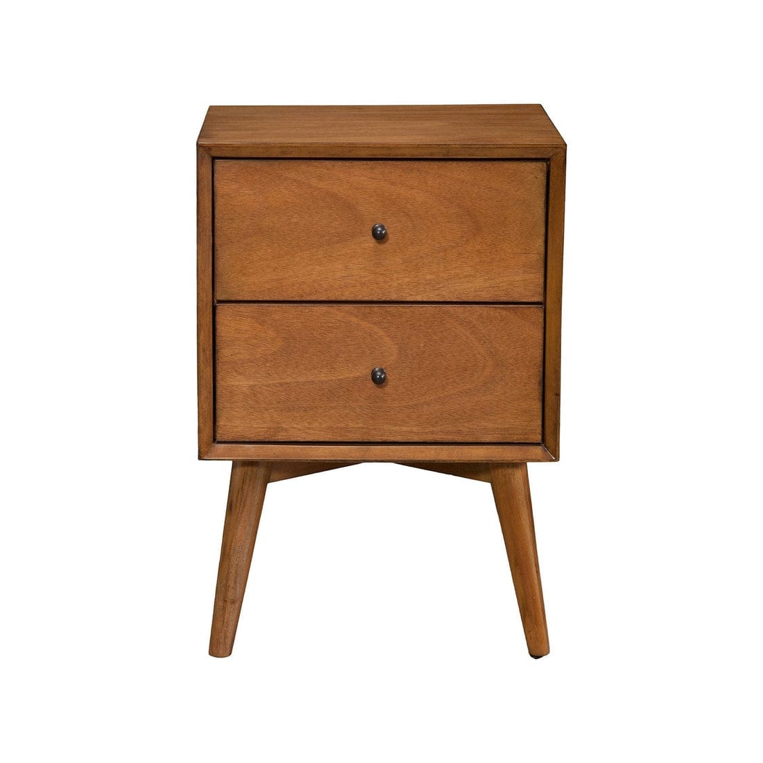 Flynn Mid Century modern Nightstand, Acorn