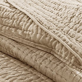 Serene 3 Piece Hand Quilted Cotton Quilt Set By Madison Park Signature