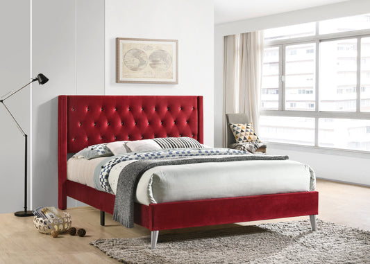 Glory Furniture Full Bed CHERRY / 48"H X 63"W X 78"D Glory Furniture Bergen G1628-FB-UP Full Bed G1628-FB-UP