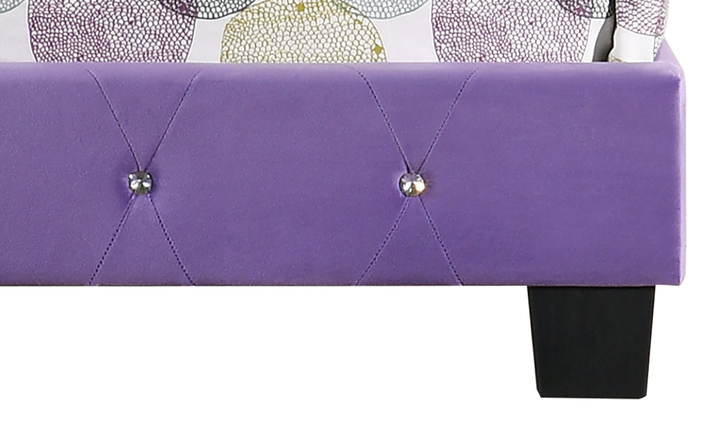 Glory Furniture Headboard PURPLE / 48"H X 80"W X 83"D Glory Furniture Suffolk G1402-KB-UP King Bed G1402-KB-UP