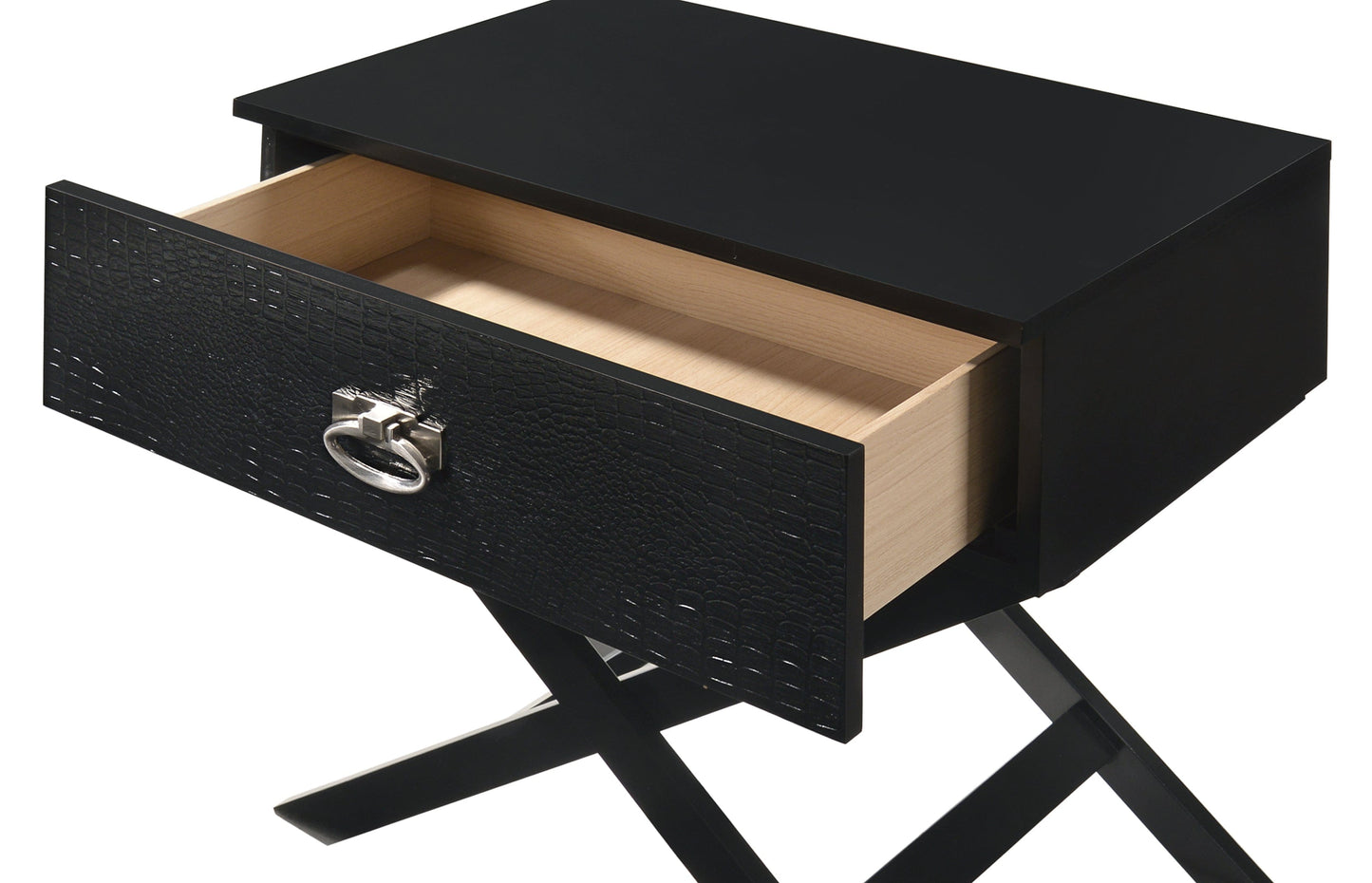 Glory Furniture Nightstand Black / 25"H X 27"W X 16"D Glory Furniture Xavier G0076-N Nightstand G0076-N