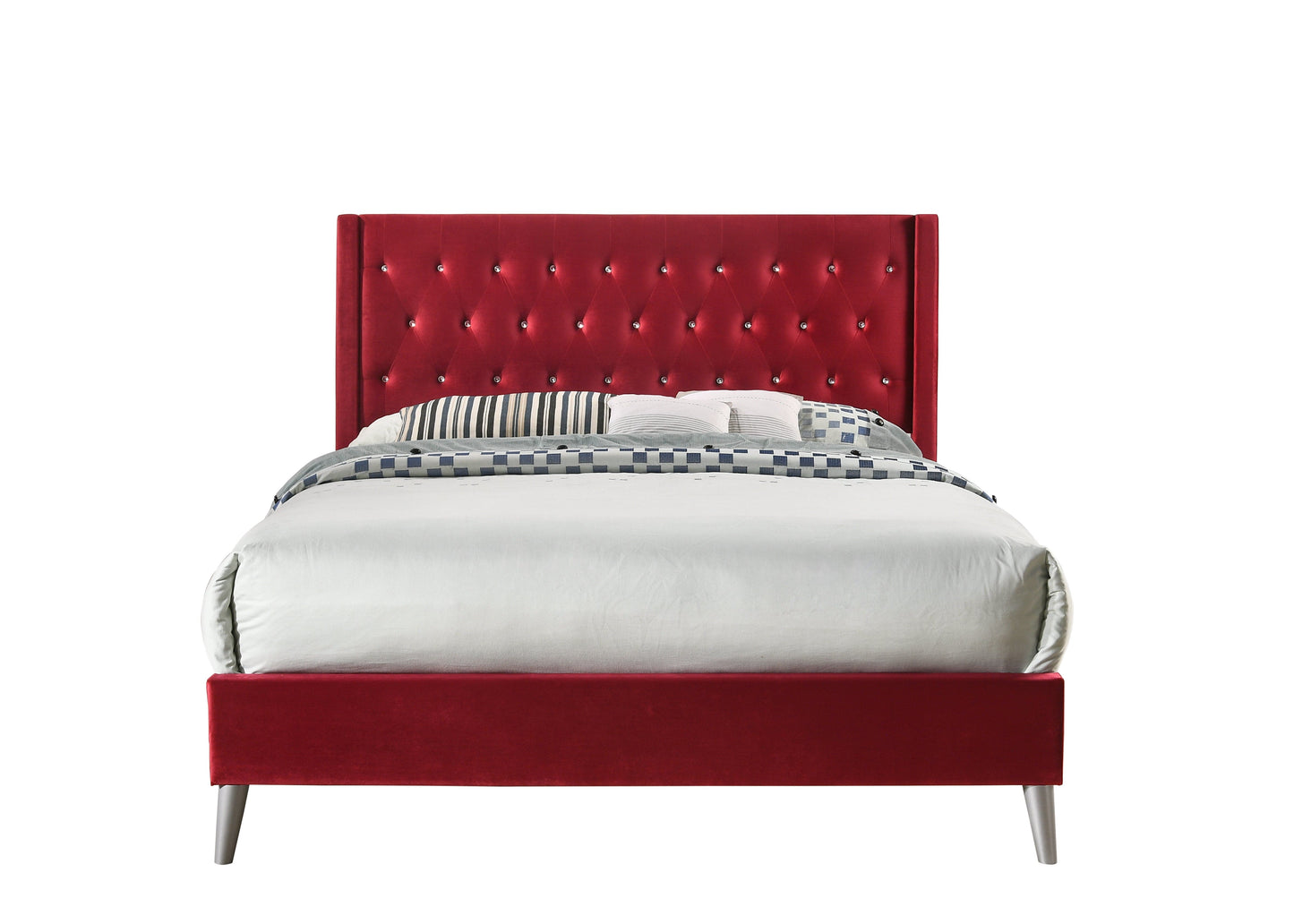 Glory Furniture Queen Bed CHERRY / 48"H X 67"W X 87"D Glory Furniture Bergen G1628-QB-UP Queen Bed G1628-QB-UP