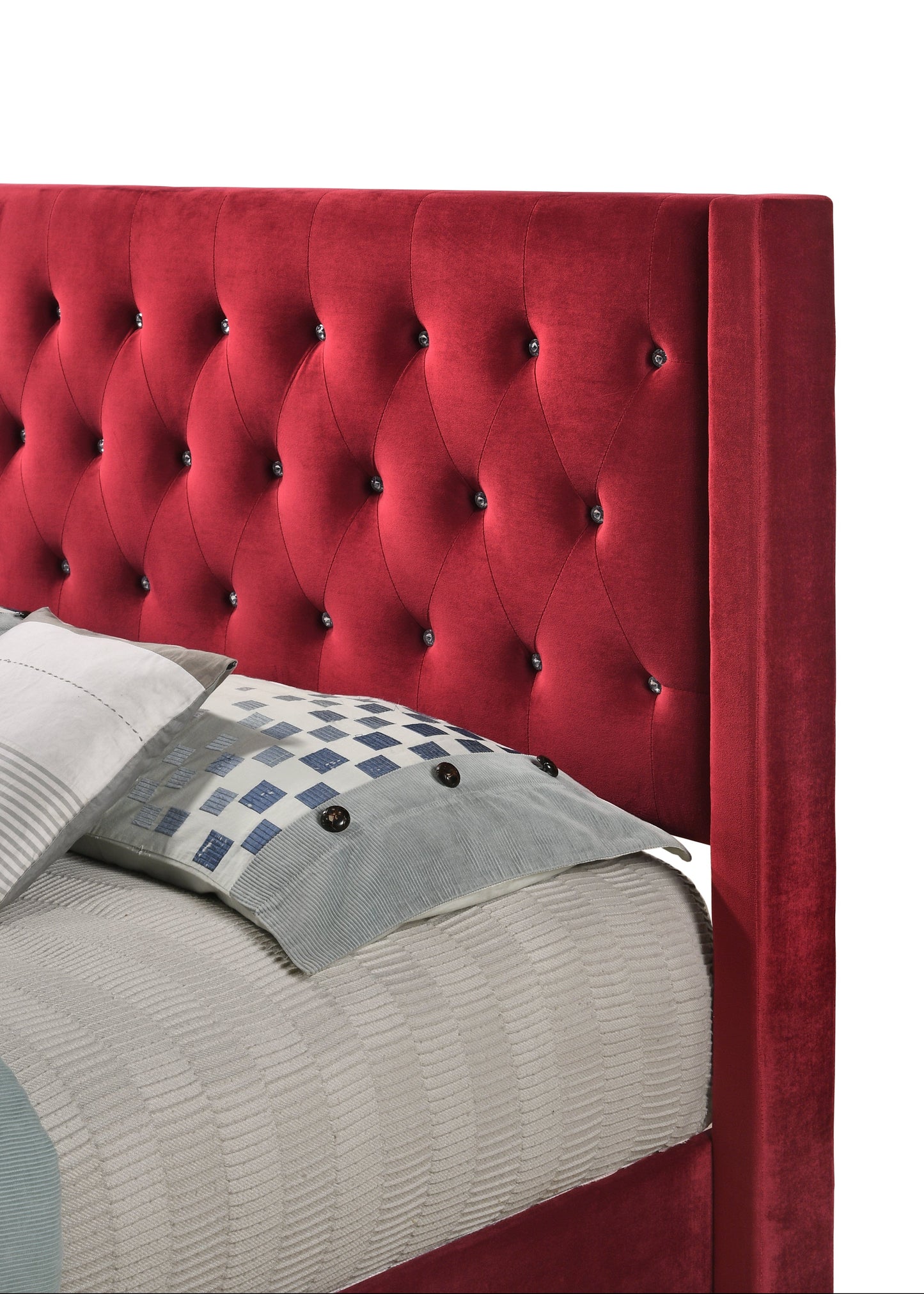 Glory Furniture Queen Bed CHERRY / 48"H X 67"W X 87"D Glory Furniture Bergen G1628-QB-UP Queen Bed G1628-QB-UP