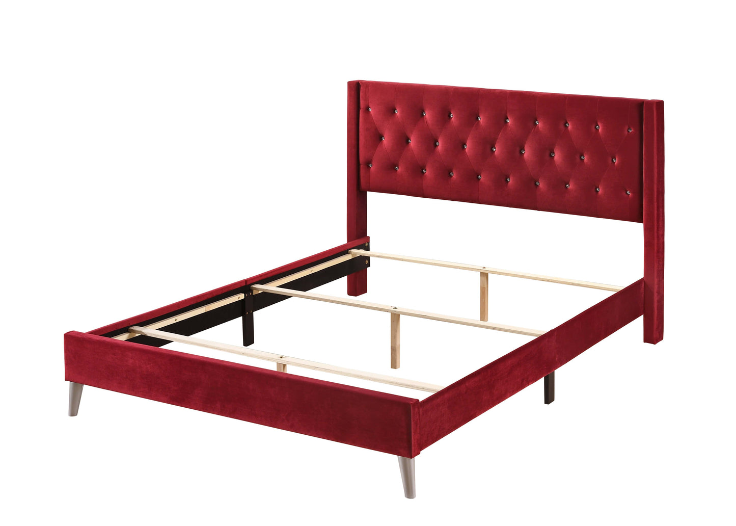 Glory Furniture Queen Bed CHERRY / 48"H X 67"W X 87"D Glory Furniture Bergen G1628-QB-UP Queen Bed G1628-QB-UP