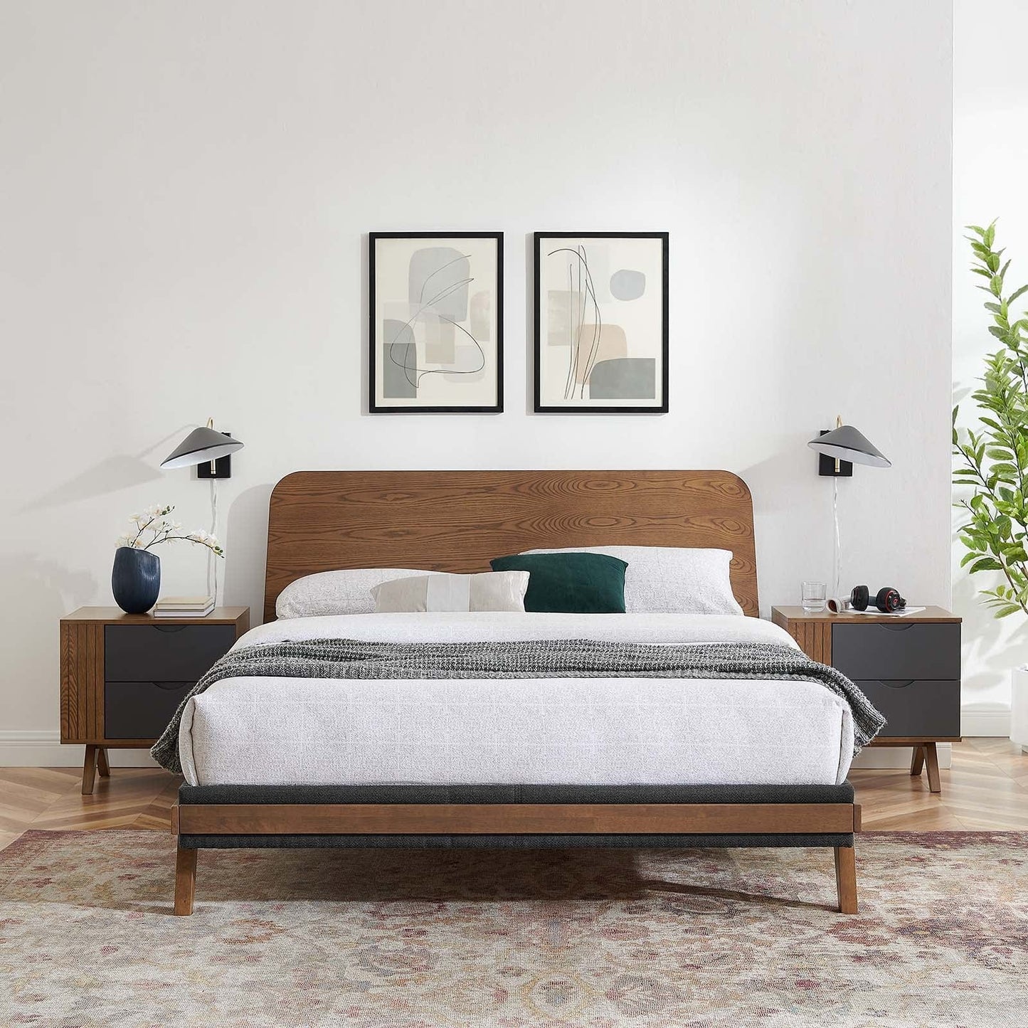 Modway Bedroom Furniture Sets Dylan Queen 3 Piece Bedroom Set by Modway MOD-6952-WAL