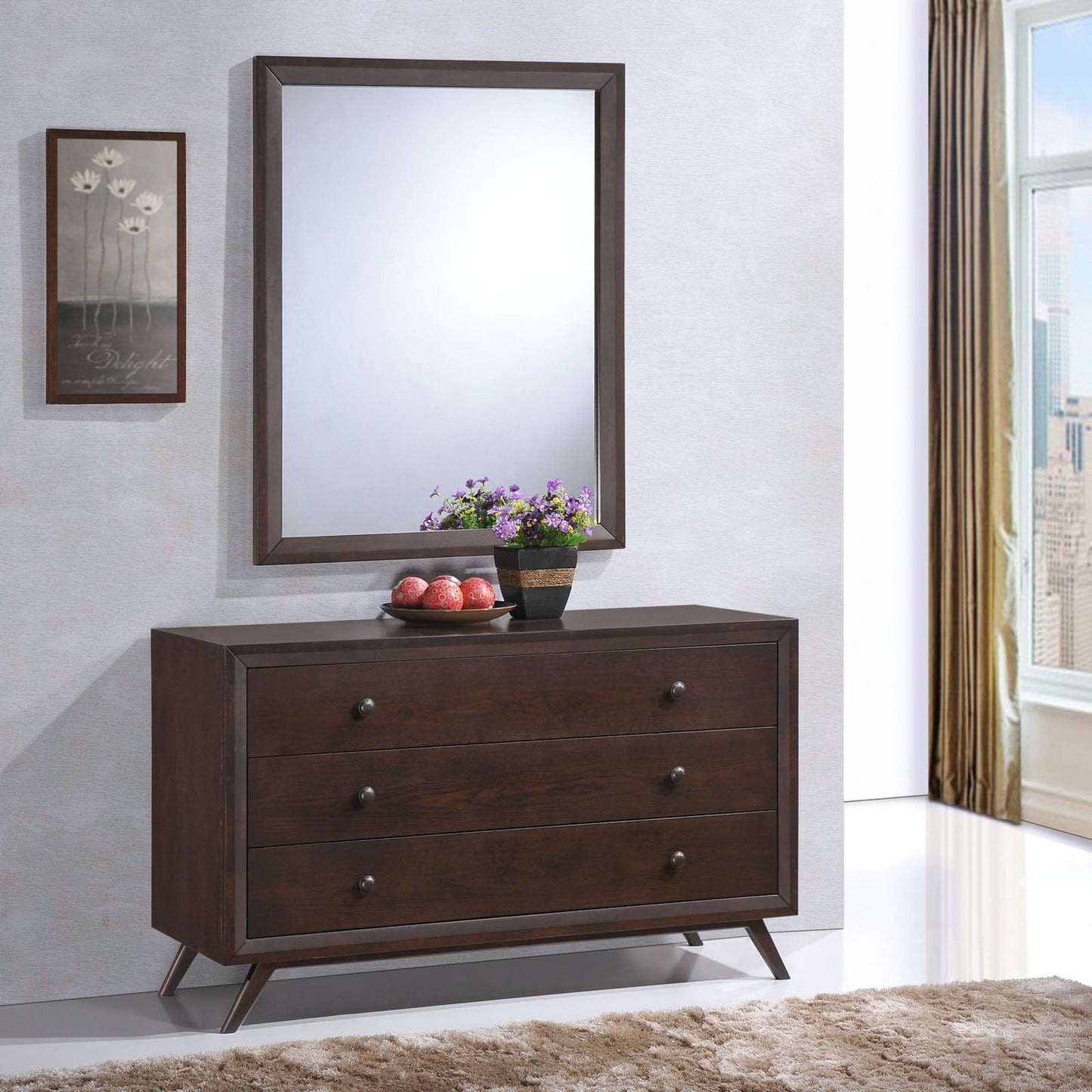 Modway Bedroom Furniture Sets Tracy 4 Piece Queen Bedroom Set MOD-5264-CAP-BRN-SET