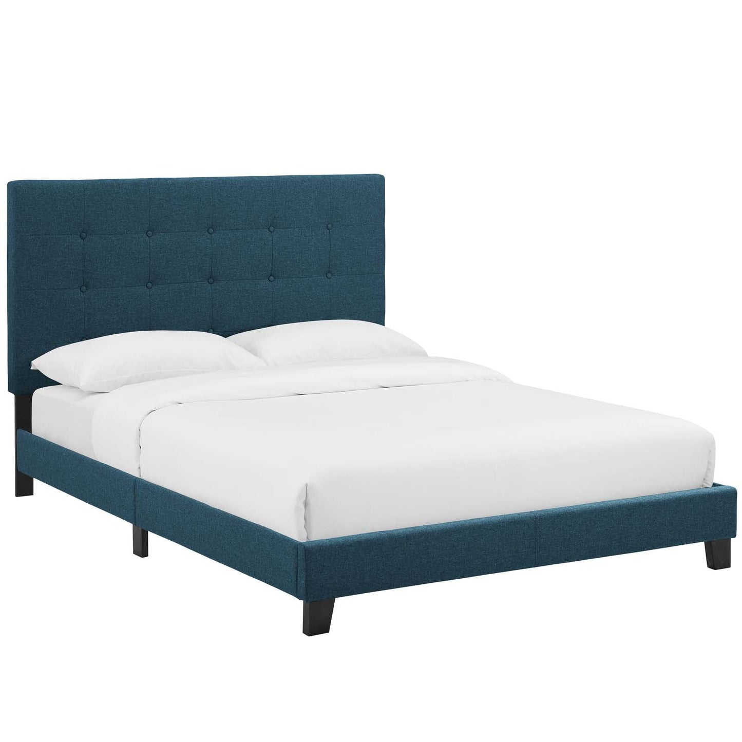 Modway Beds & Bed Frames King / Azure Melanie Tufted Button Upholstered Fabric Platform Bed MOD-5994-AZU
