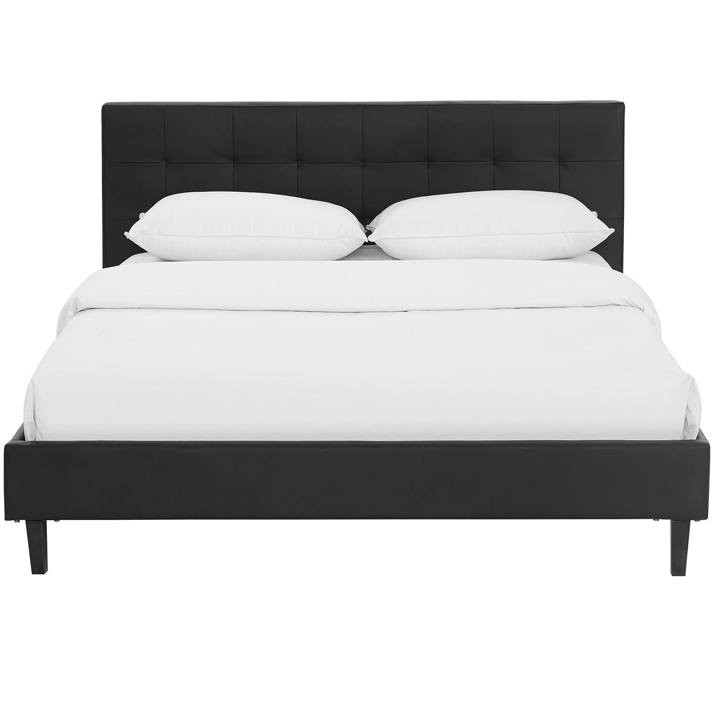 Modway Beds & Bed Frames Linnea Queen Faux Leather Bed MOD-5425-BLK