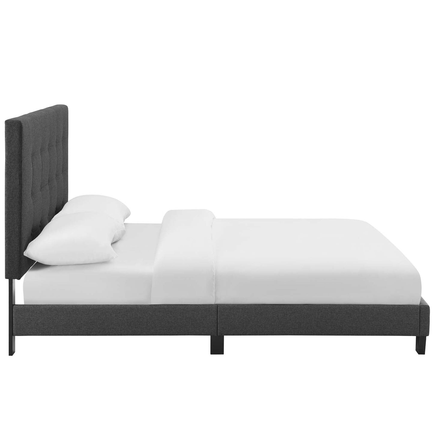 Modway Beds & Bed Frames Melanie Tufted Button Upholstered Fabric Platform Bed