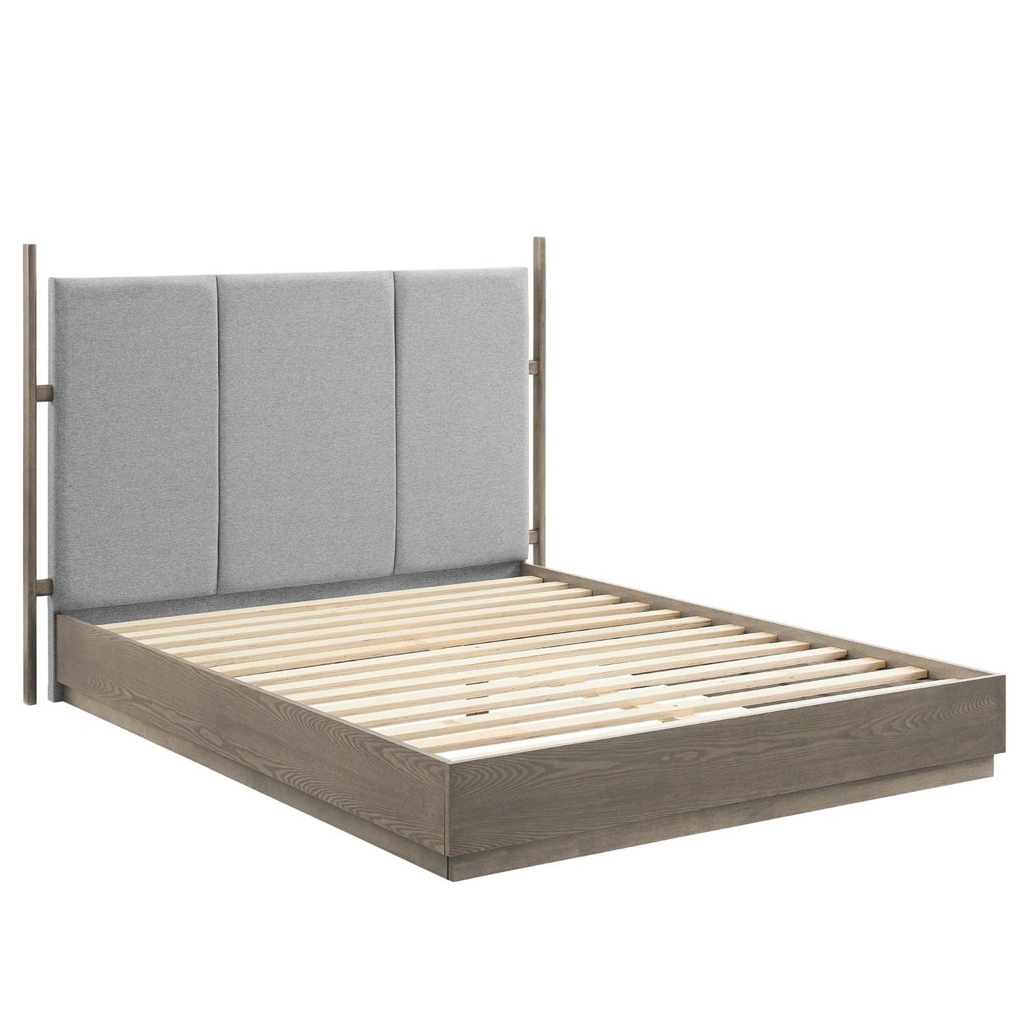 Modway Beds & Bed Frames Merritt Queen Upholstered Platform Bed MOD-6680-OAK-LGR