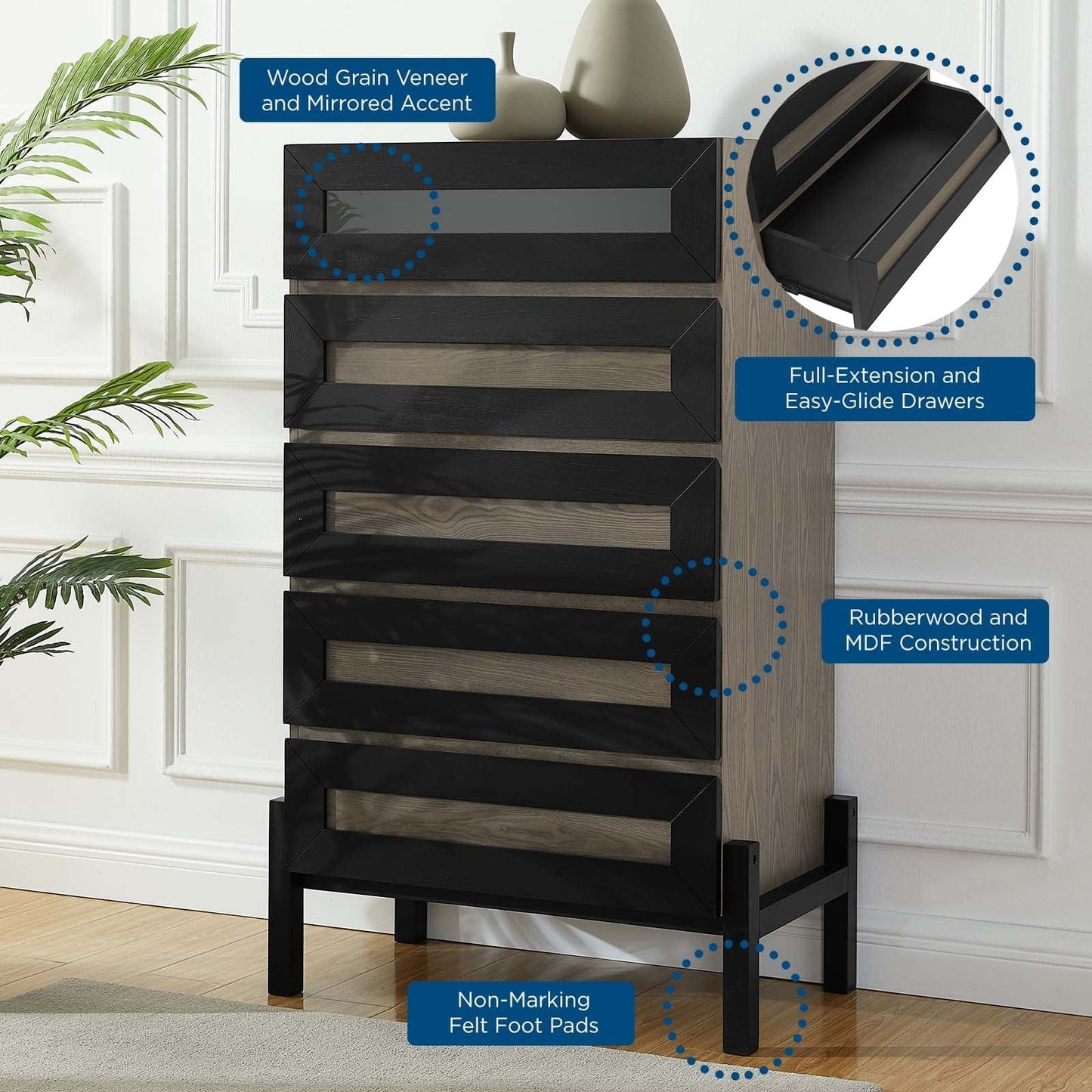 Modway Dressers Merritt Chest MOD-6683-OAK