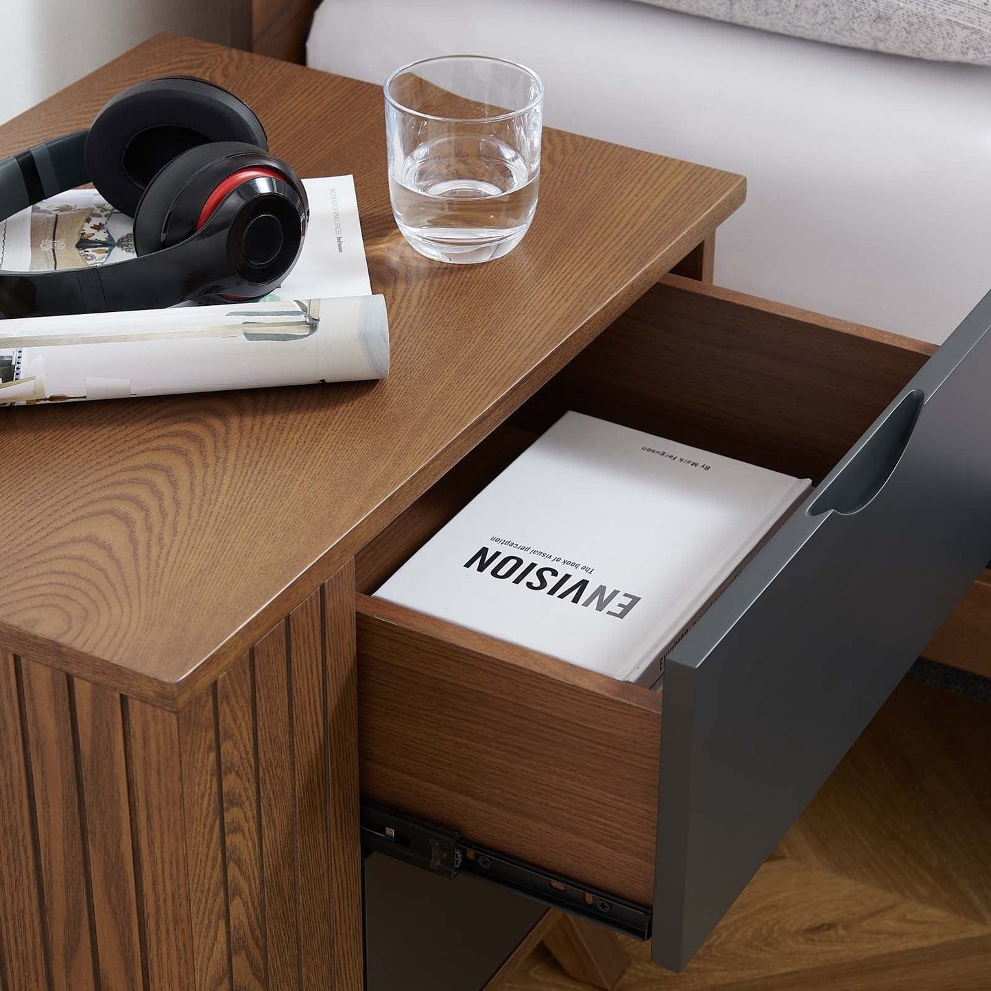 Modway Nightstands Dylan Nightstand by Modway MOD-6676-WAL-GRY