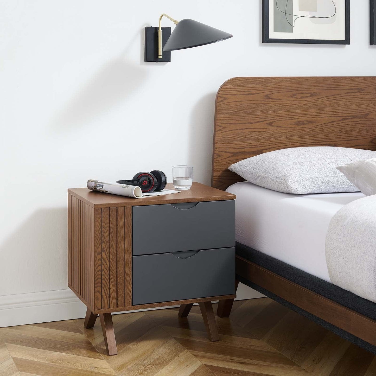 Modway Nightstands Dylan Nightstand by Modway MOD-6676-WAL-GRY