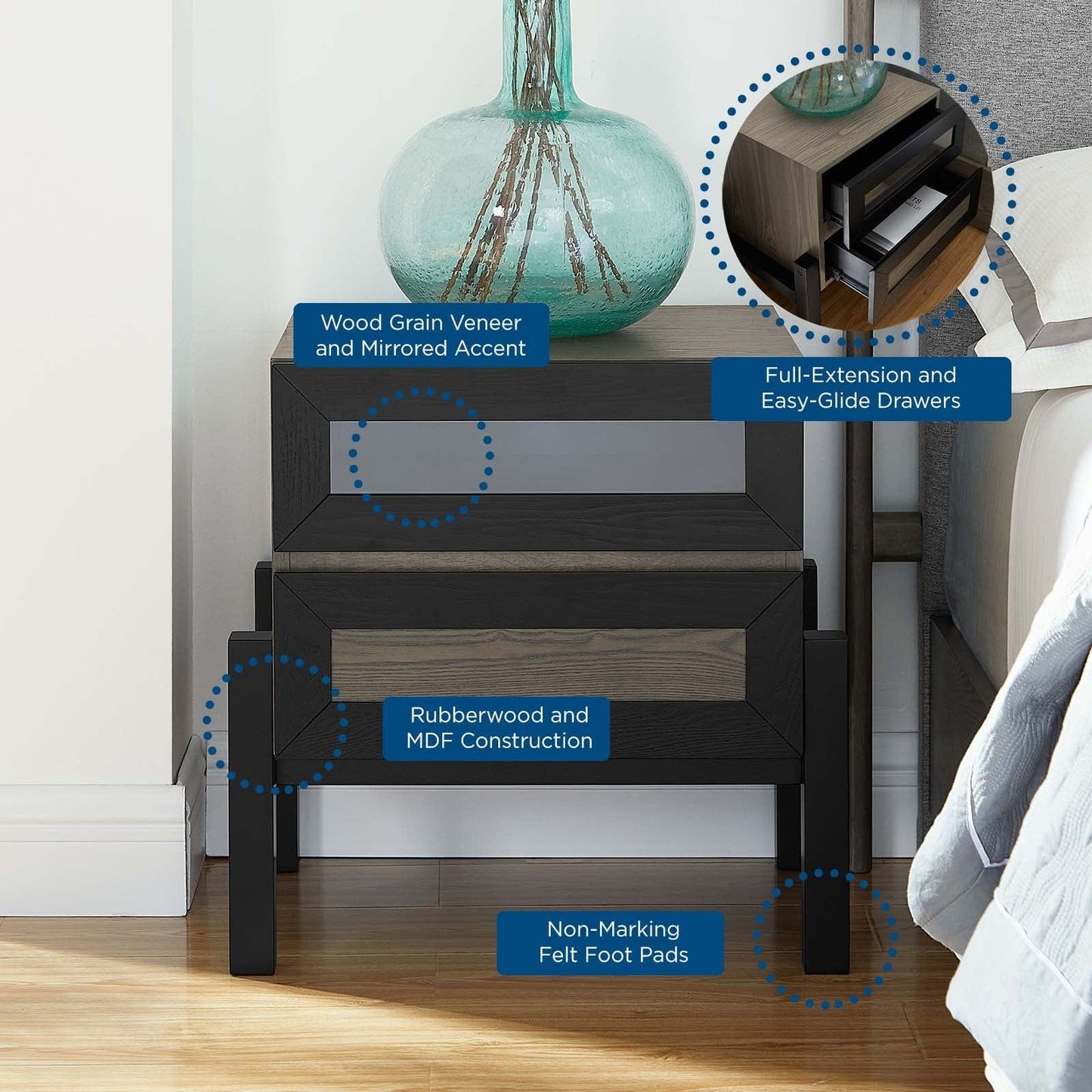 Modway Nightstands Merritt Nightstand MOD-6681-OAK