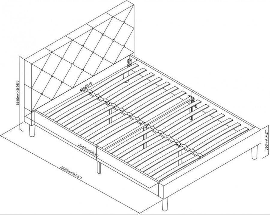 Camden Isle Monticello Platform Bed In Gray