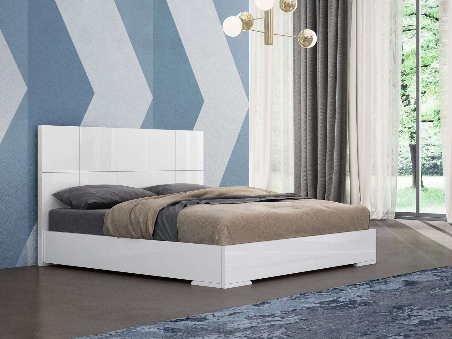 Whiteline Beds & Accessories Anna King Bed BK1207-WHT