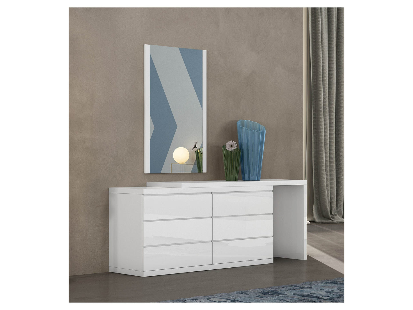 Whiteline Dressers Anna Double Dresser DR1207D-WHT