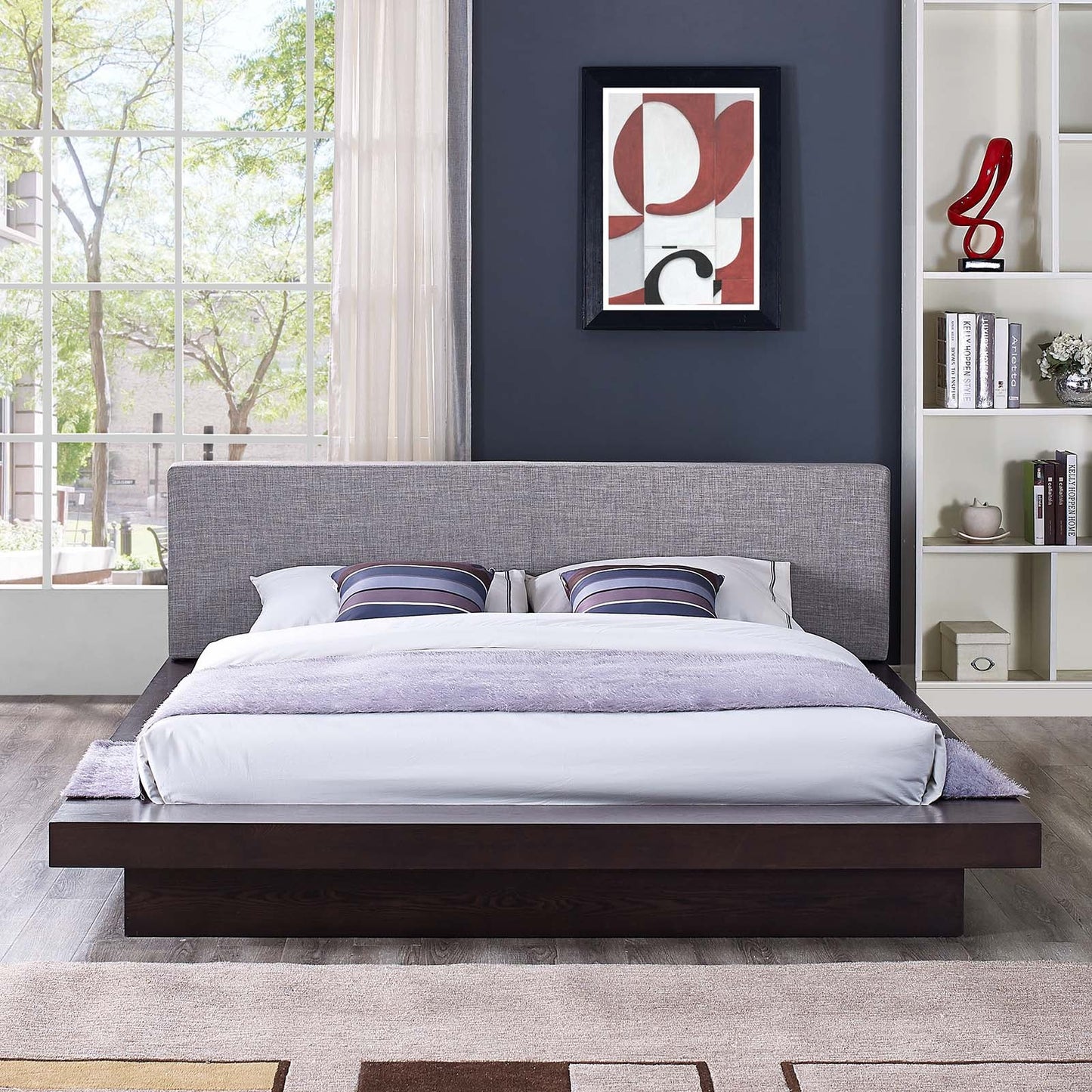 Freja Queen Fabric Platform Bed by Modway