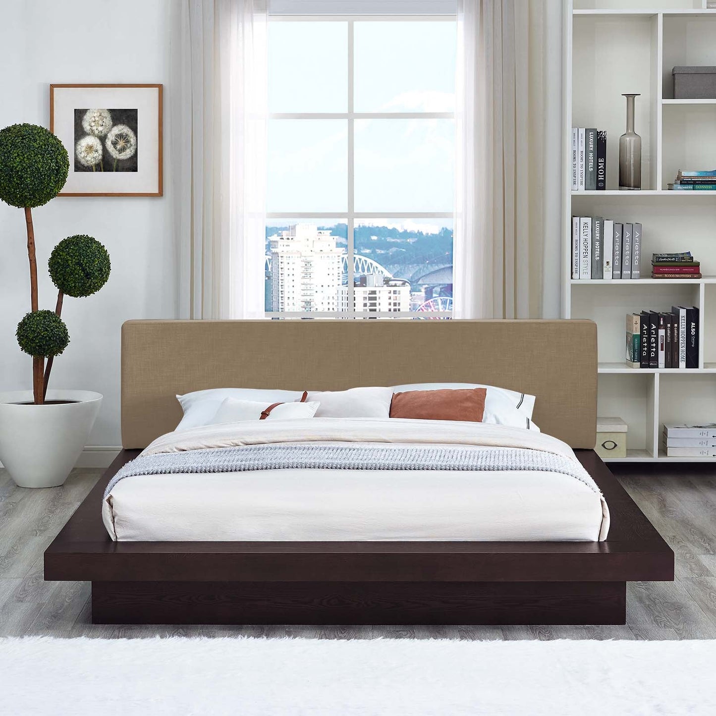 Freja Queen Fabric Platform Bed by Modway