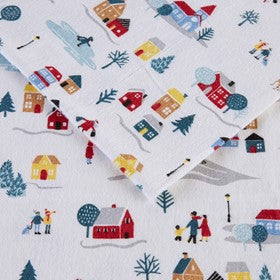 Cozy Cotton Flannel Printed Sheet Set by True North by Sleep Philosophy