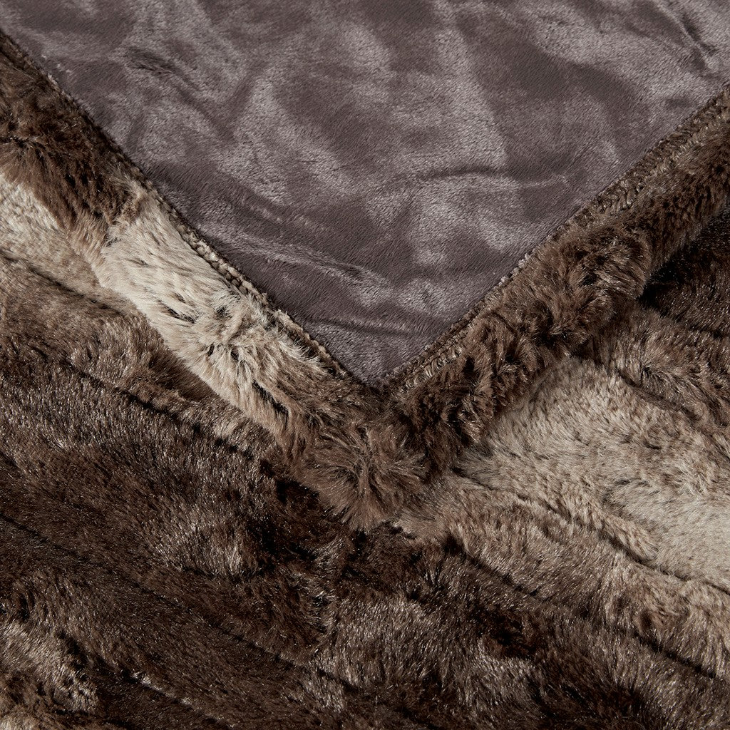 Beautyrest Zuri Oversized Faux Fur Heated Throw