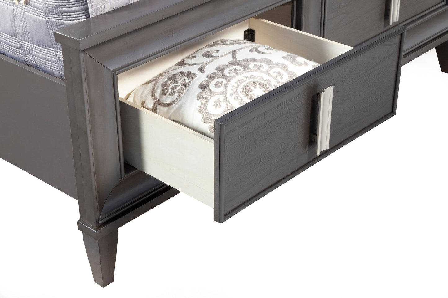 Alpine Furniture - Lorraine Storage Bed, Dark Grey