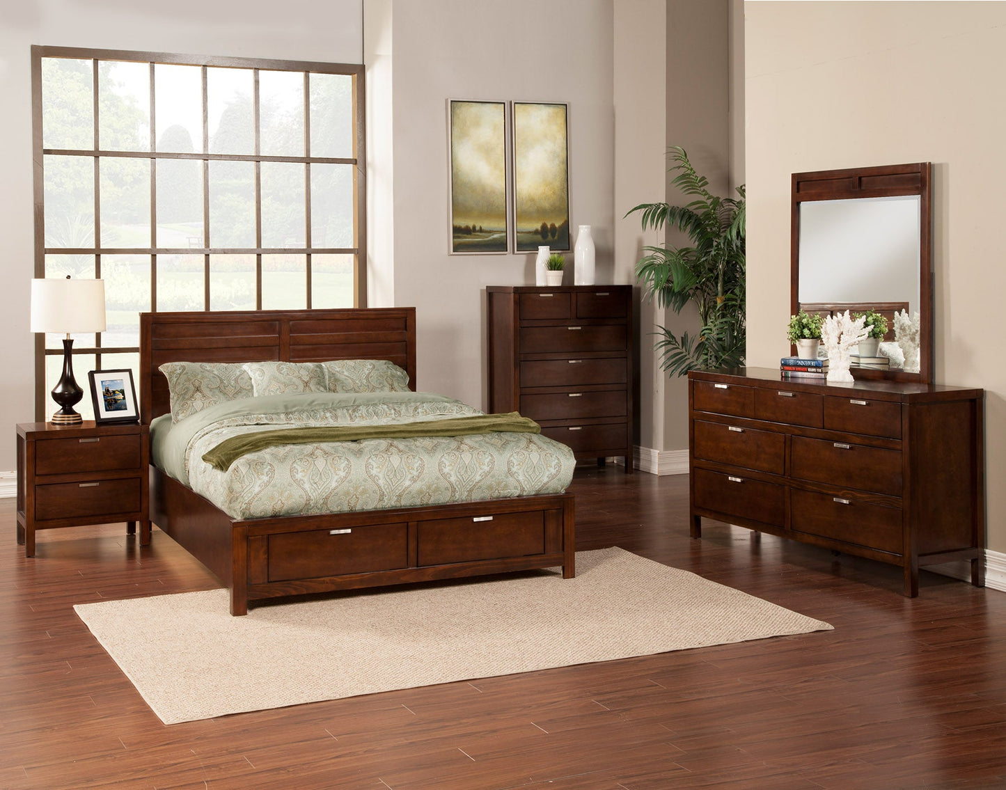 Alpine Carmel Cappuccino Storage Bed