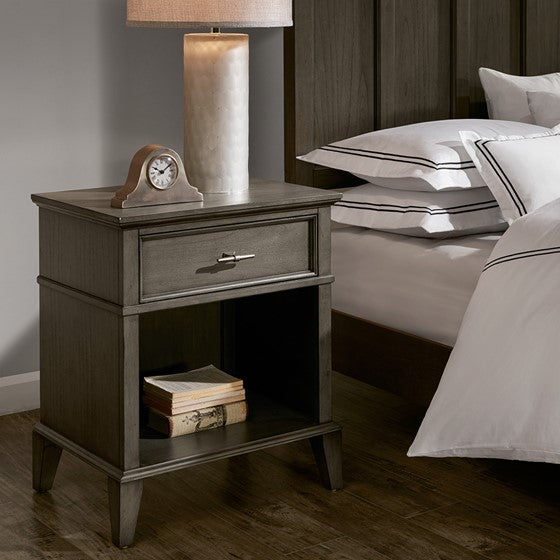 Yardley 1 Drawer Grey Night Stand by Madison Park Signature MPS136-0089