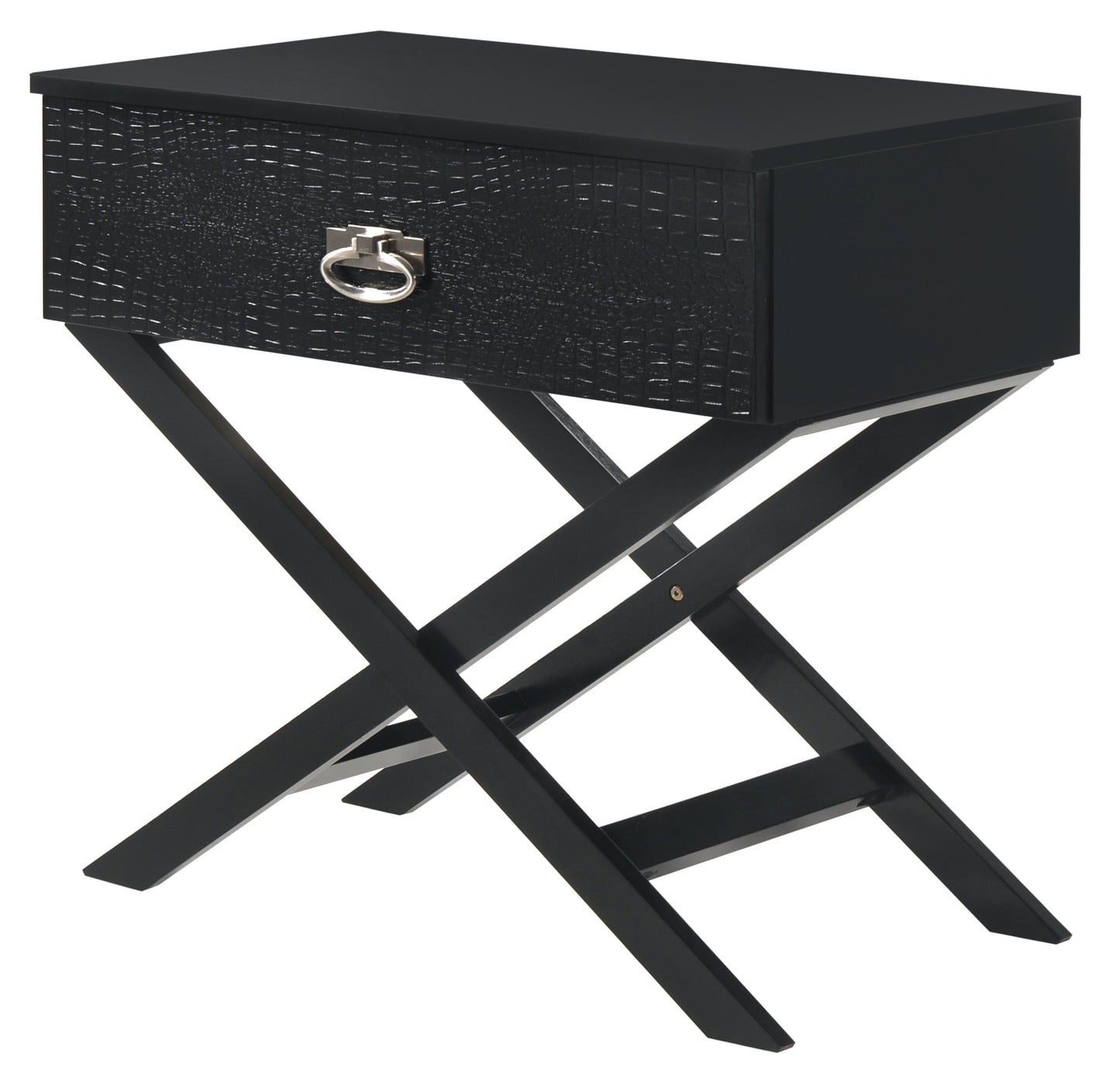 Glory Furniture Nightstand Black / 25"H X 27"W X 16"D Glory Furniture Xavier G0076-N Nightstand G0076-N