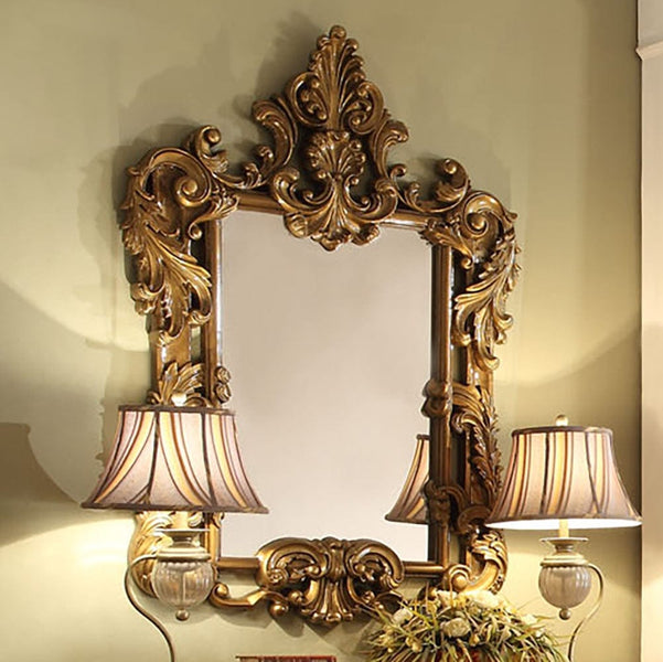 Homey Design MIRROR Homey Design Luxury Ant Gold and Perfect Brown Mirror  HD-8008 - MIRROR HD-M8008