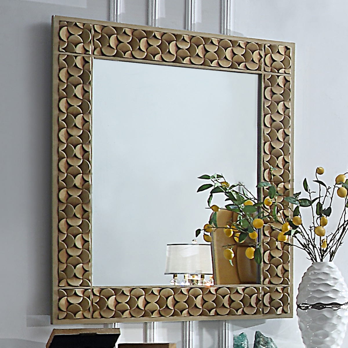 Homey Design MIRROR Homey Design Luxury Antique Gold Mirror  HD-6065 - MIRROR HD-M6065