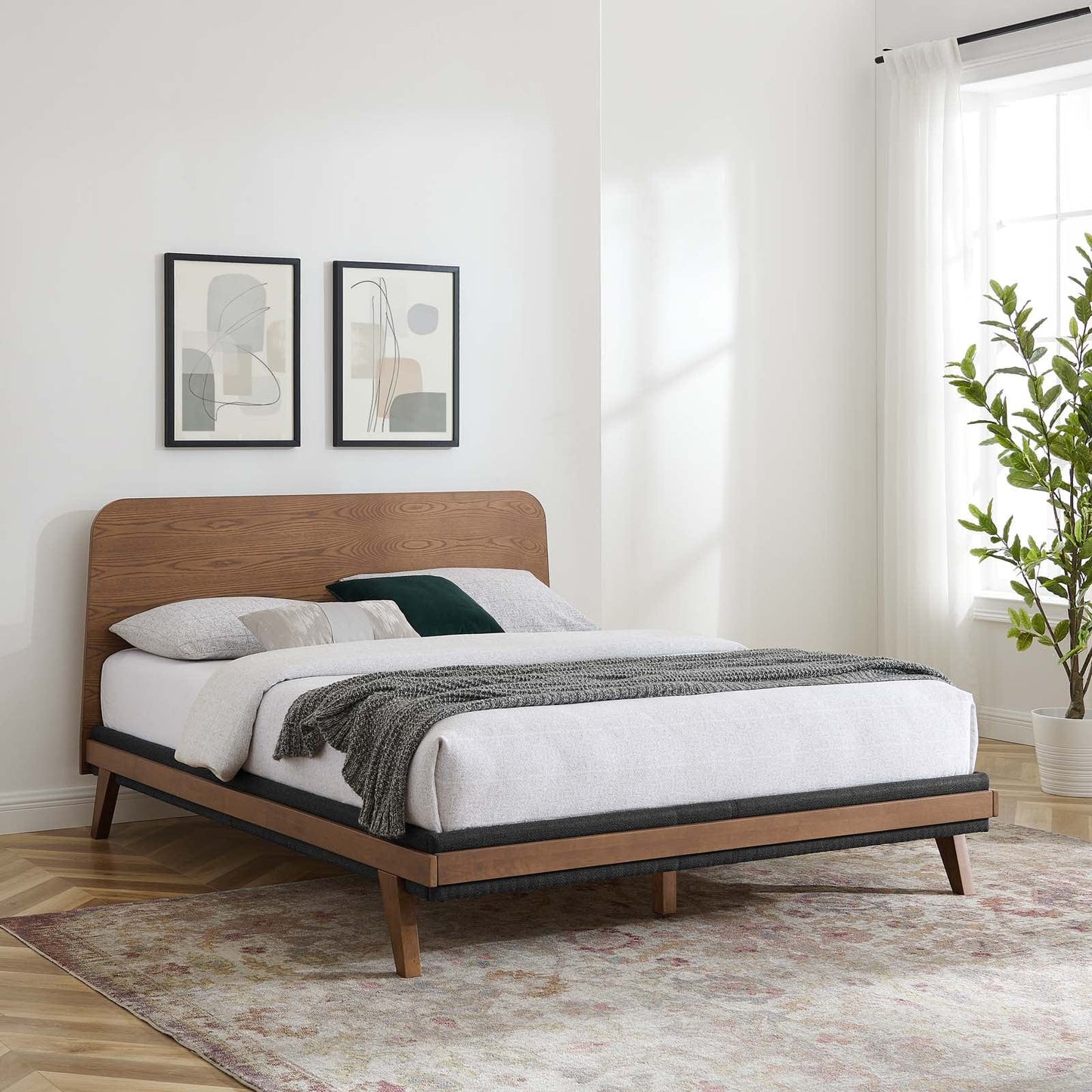 Modway Beds & Bed Frames Dylan Platform Bed by Modway MOD-6675-WAL