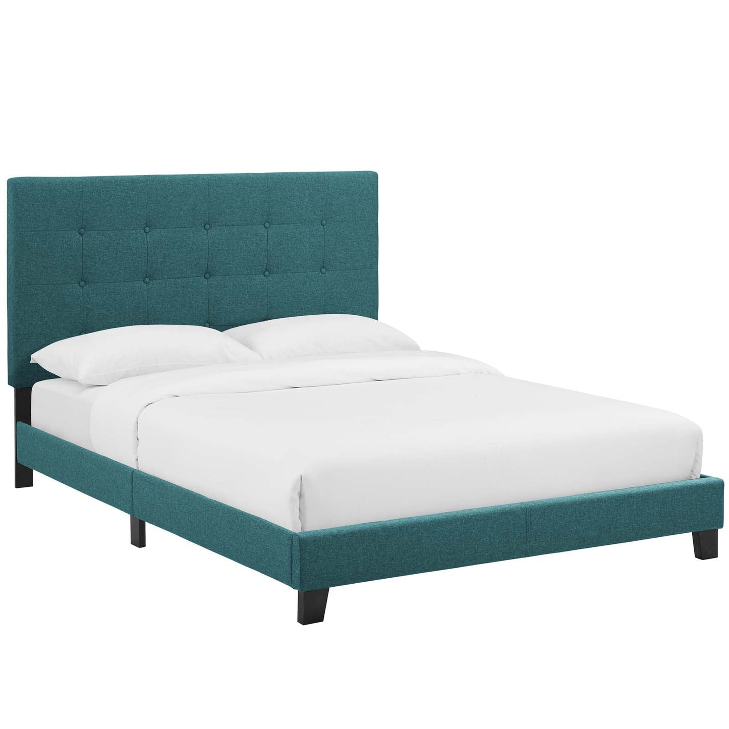 Modway Beds & Bed Frames King / Teal Melanie Tufted Button Upholstered Fabric Platform Bed MOD-5994-TEA