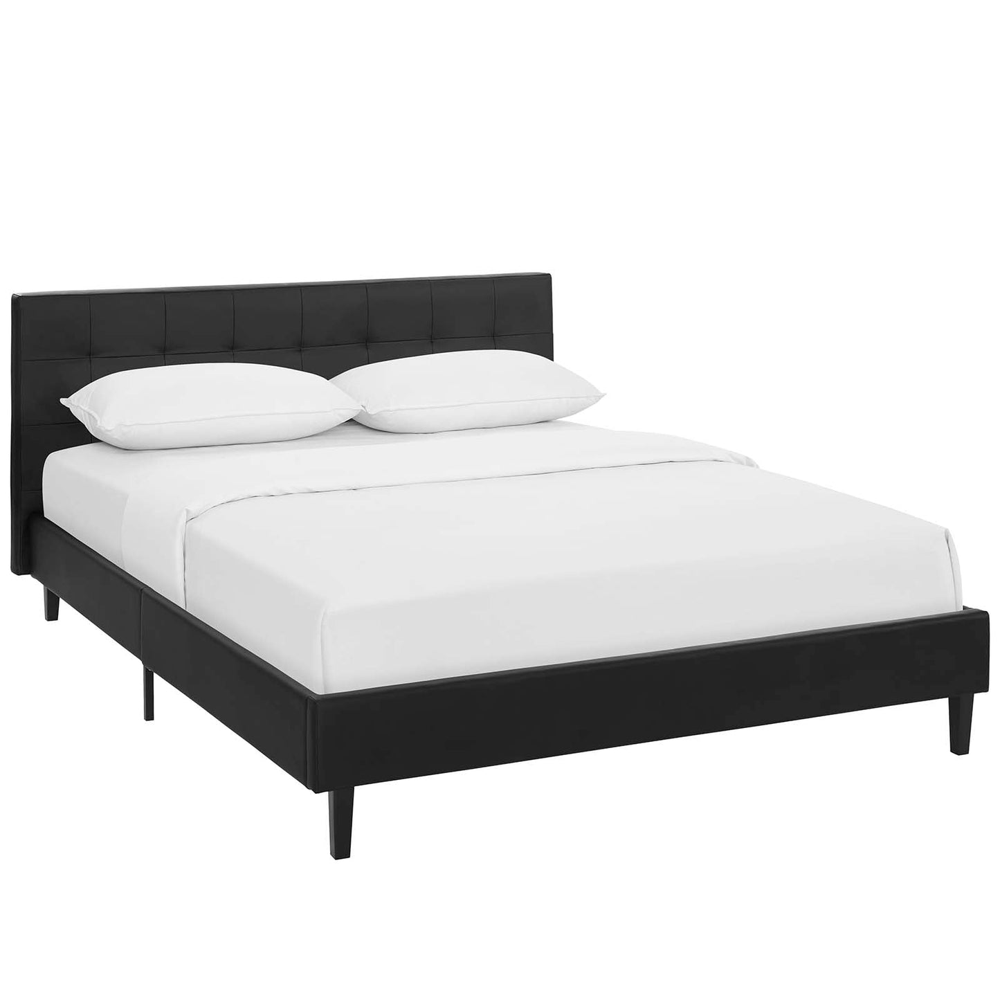 Modway Beds & Bed Frames Linnea Queen Faux Leather Bed MOD-5425-BLK