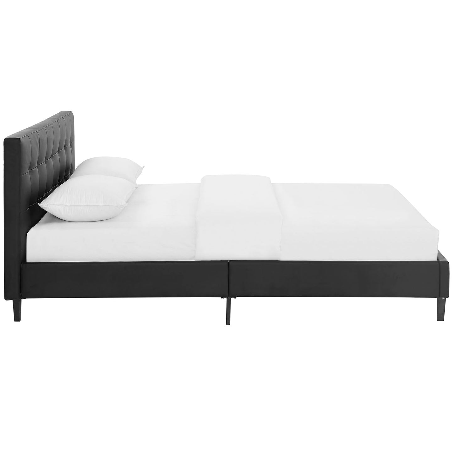 Modway Beds & Bed Frames Linnea Queen Faux Leather Bed MOD-5425-BLK