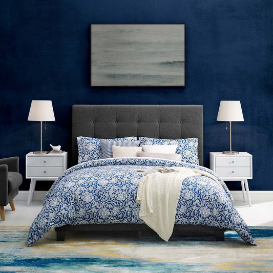 Modway Beds & Bed Frames Melanie Tufted Button Upholstered Fabric Platform Bed