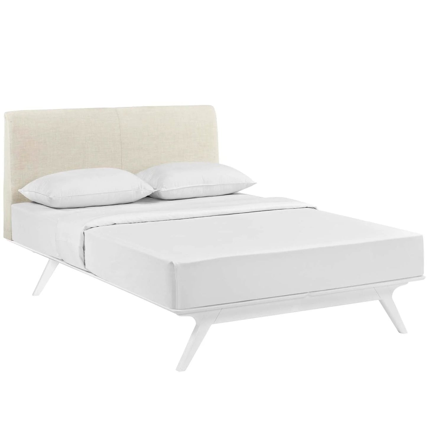 Modway Beds & Bed Frames White Queen Tracy Bed MOD-5238-CAP-LAT